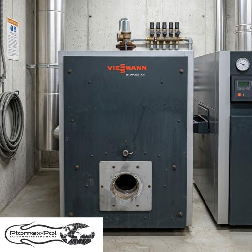 Kocioł Viessmann Vitoplex 100 1400 kW – z palnikiem i sterowaniem | olej/gaz