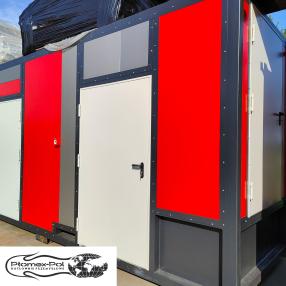 Mobilna kotłownia kontenerowa 600 kW – C.O. + C.W.U. na olej opałowy