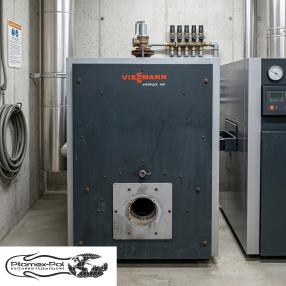 Kocioł Viessmann Vitoplex 100 1400 kW – z palnikiem i sterowaniem | olej/gaz