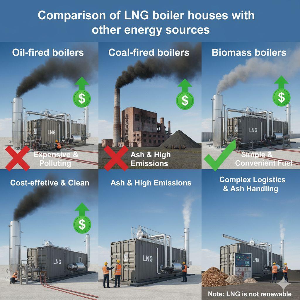 Porównanie kotłowni LNG z innymi źródłami energii