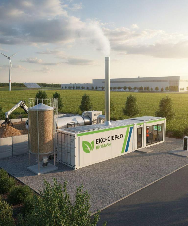 Kotłownia kontenerowa na biomasę - nowoczesne i ekologiczne źródło ciepła dla przemysłu