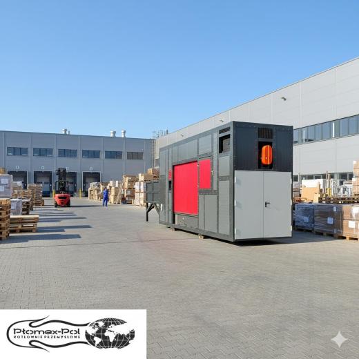 Mobilna Kotłownia Kontenerowa na Biomasę 980 kW