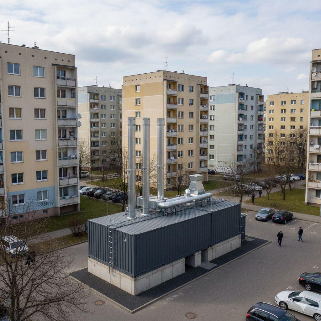 Kotłownia CO i CWU dla osiedla mieszkaniowego