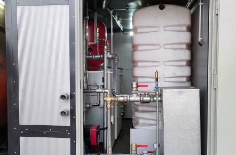 Wynajem Kotłowni Kontenerowej 200kW | zbiornik na olej opałowy i wymiennik ciepła